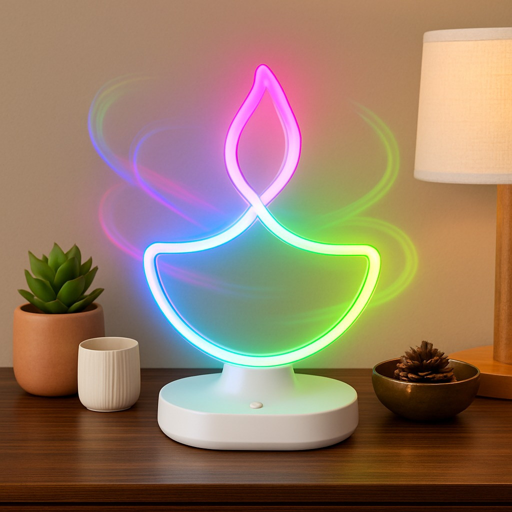 GlowAura Rainbow Diya