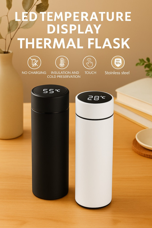 LED Temperature Display Thermal Flask