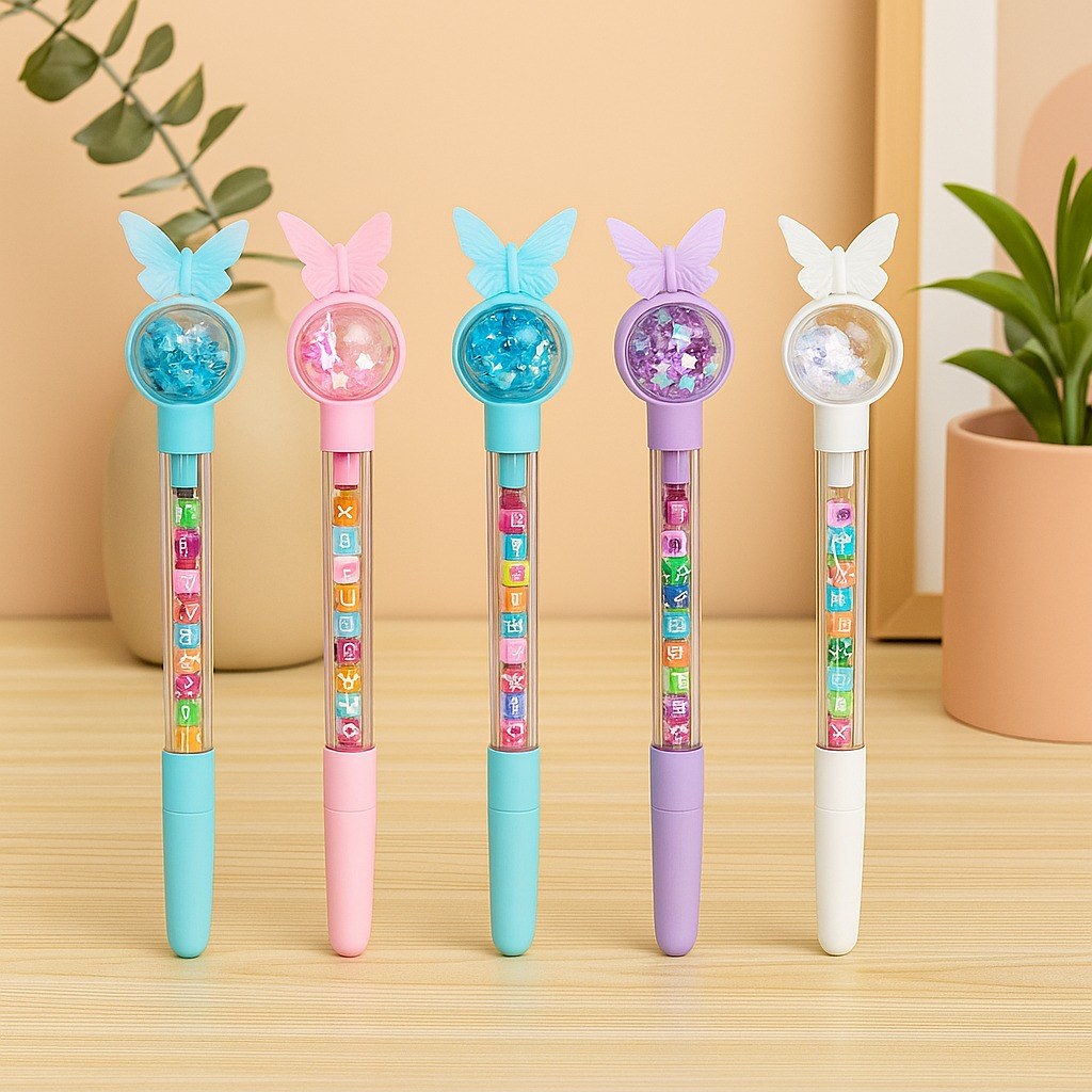 Glitter Butterfly Pen