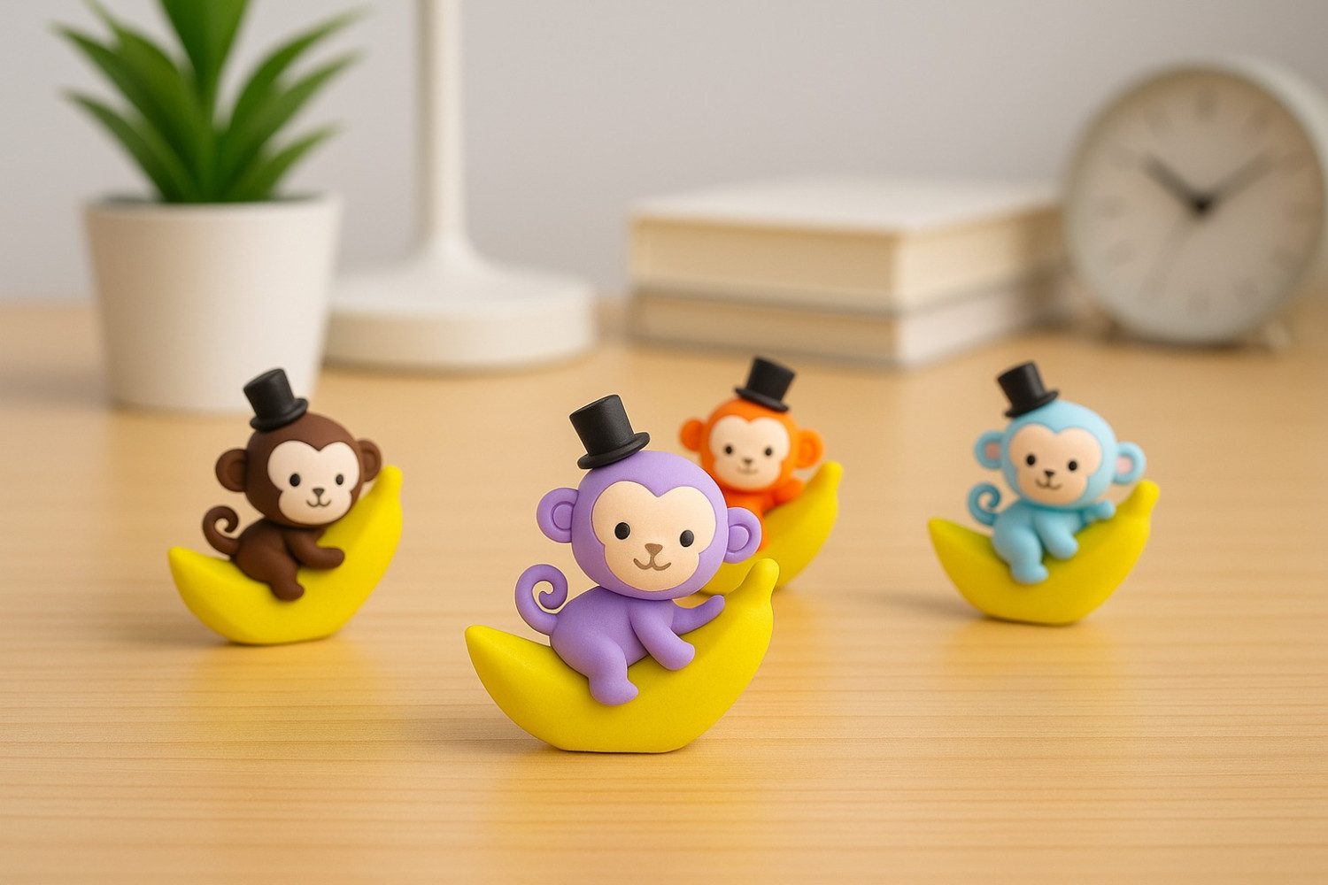 Monkey Banana Eraser Set